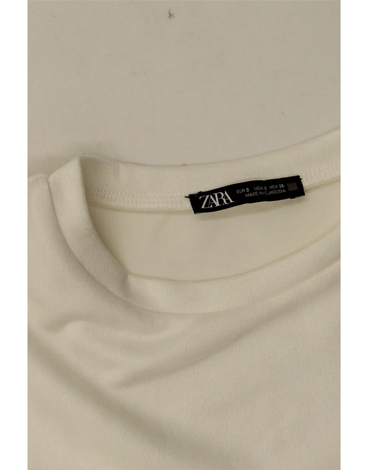 ZARA Shift Dress til kvinder UK 10 Small White Floral