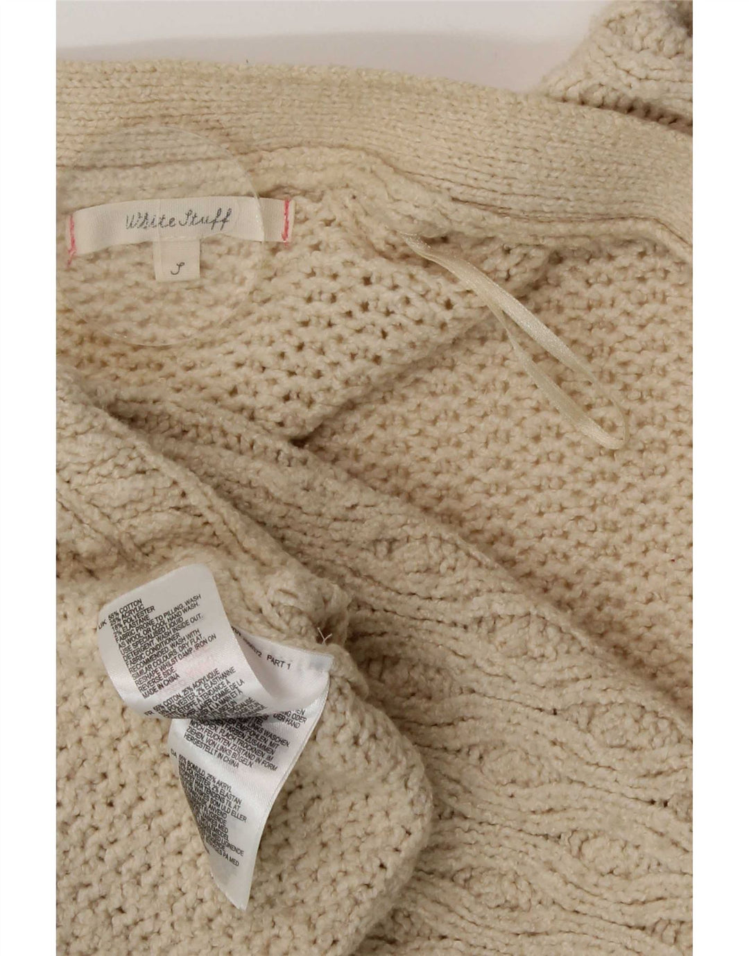 White Stuff Womens Longline Cardigan Sweater UK 10 Small Off