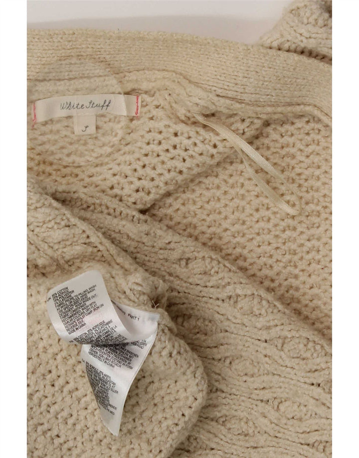 White Stuff Womens Longline Cardigan Sweater UK 10 Small Off
