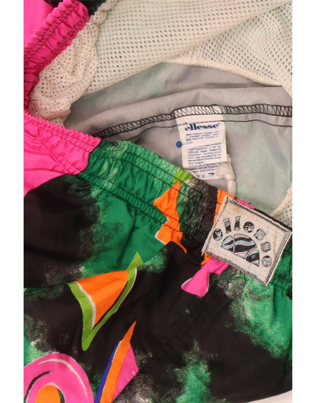 Ellesse Herre grafiske sportsshorts Medium Grøn Colourblock Polyester