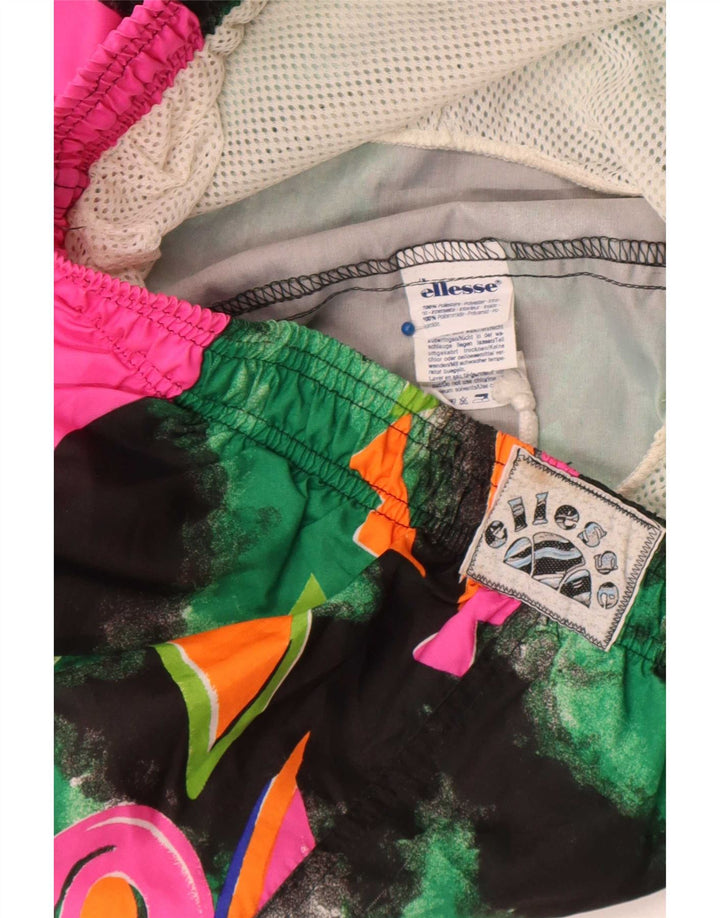 Ellesse Herre grafiske sportsshorts Medium Grøn Colourblock Polyester