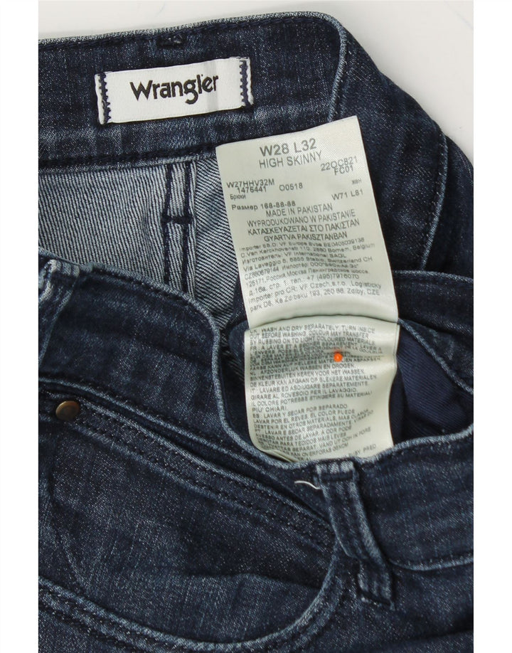 WRANGLER Womens High Rise Skinny Jeans W28 L28 Blue Polyester Vintage Wrangler and Second-Hand Wrangler from Messina Hembry 