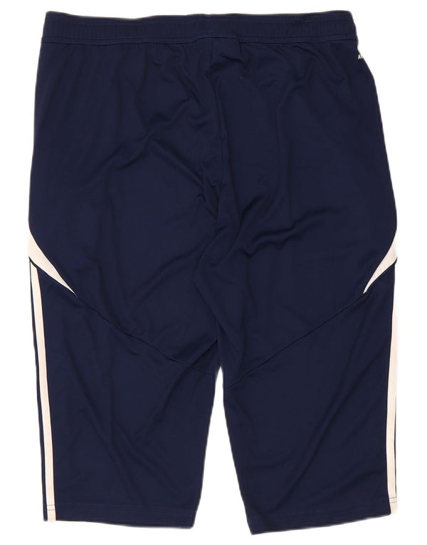 Adidas Mens Aeroready Slim Fit Sport Shorts XL Navy Blue Colourblock
