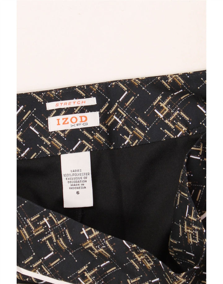 IZOD Mininederdel til kvinder US 6 Medium W32 Sort geometrisk polyester