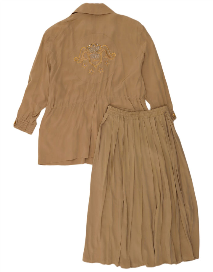 Apart Womens Oversized 2-delt nederdelsæt UK 10/12 Medium W28 Beige Silke