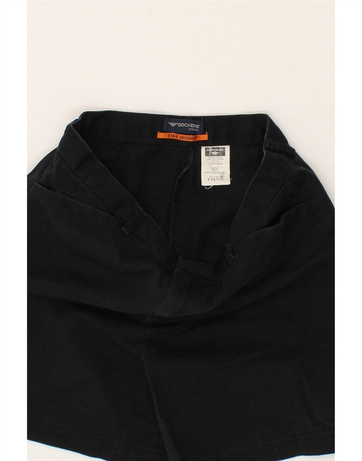 DOCKERS Womens Petite Casual Shorts US 6 Medium W25 Black Cotton Vintage Dockers and Second-Hand Dockers from Messina Hembry 