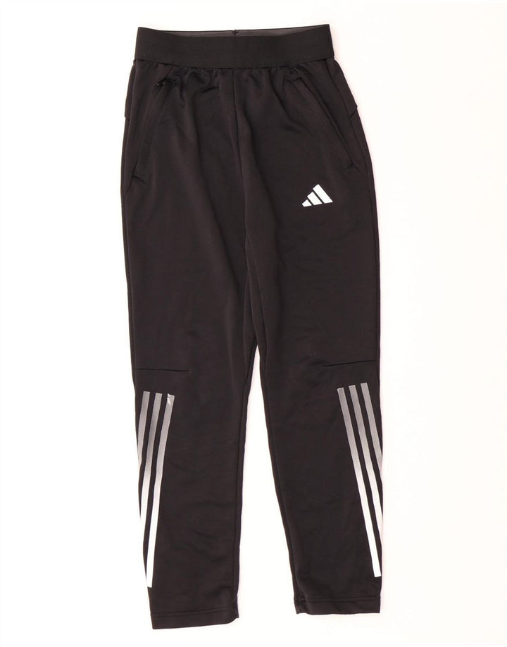 ADIDAS Boys Aeroready Tracksuit Trousers 11-12 Years  Black Polyester
