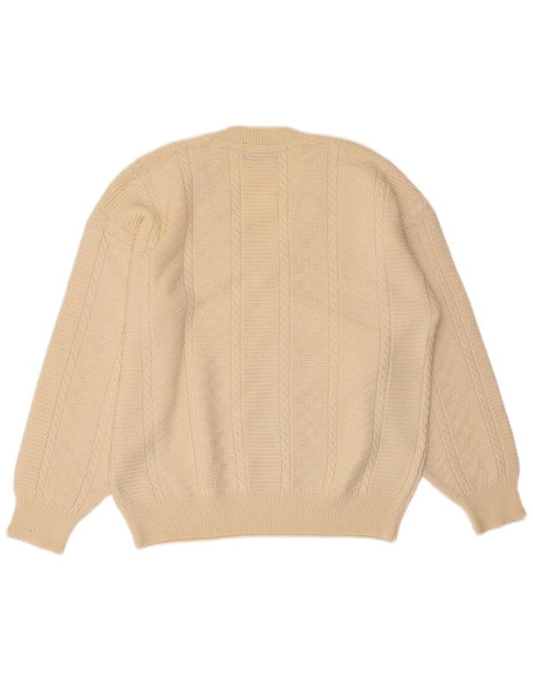 IL GRANCHIO Herre V-hals sweater Medium Off White