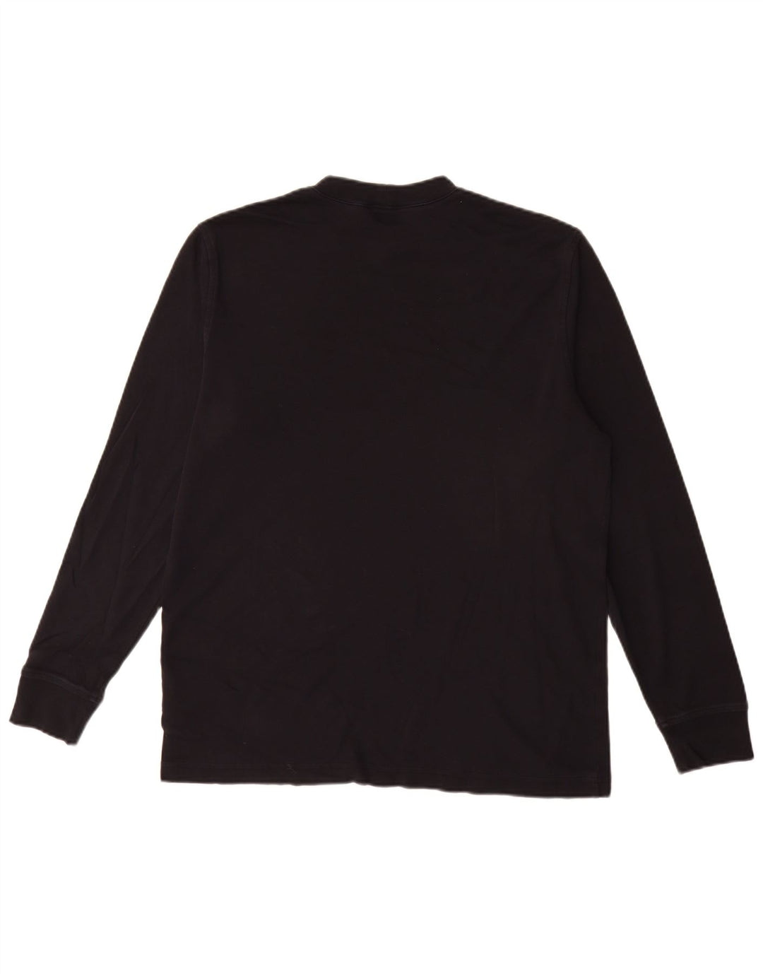 Lands End Herre Top Langærmet Medium Sort Bomuld