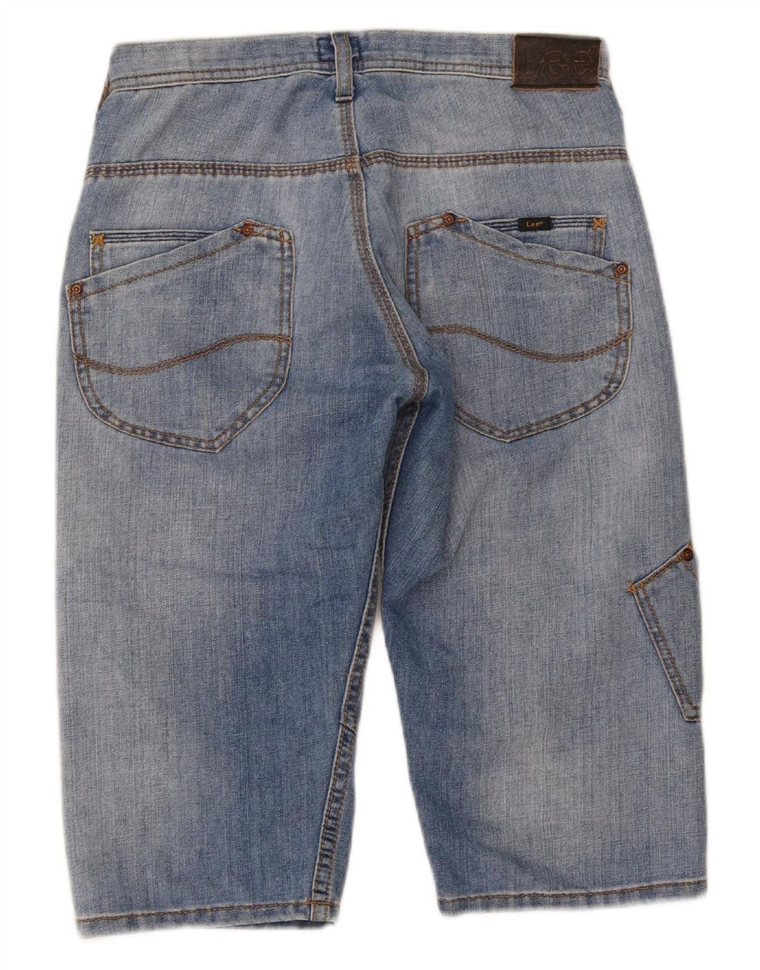 LEE Boys Bermuda Cargo Denim Shorts 13-14 Years W28  Blue Cotton