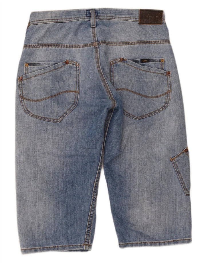 LEE Boys Bermuda Cargo Denim Shorts 13-14 Years W28  Blue Cotton