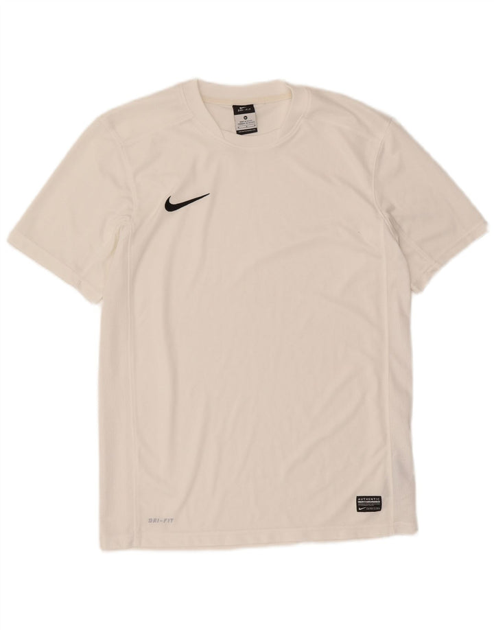 Nike Herre Dri Fit T-shirt Top Medium White Polyester