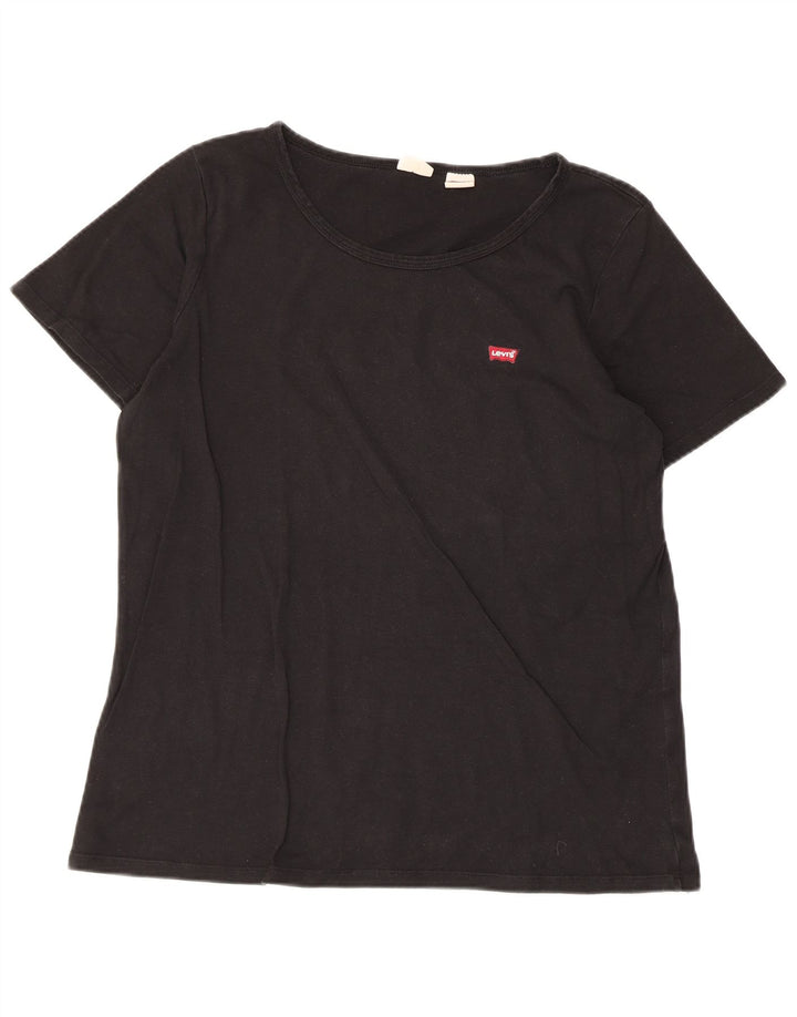 LEVI'S T-shirt top til kvinder UK 20 2XL Sort