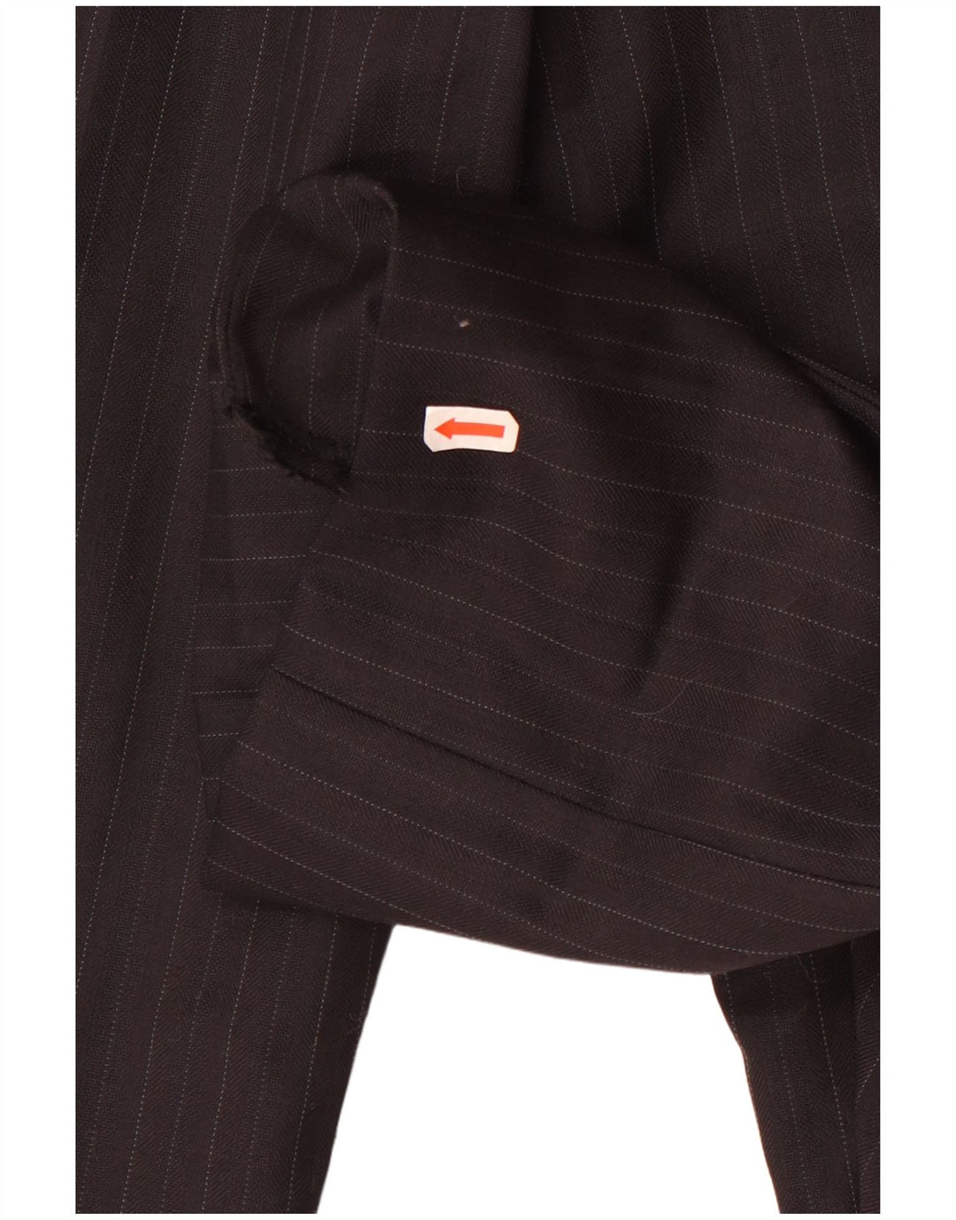 Zara Straight Suit Bukser til mænd EU 40 Medium W32 L27 Sort nålestribe