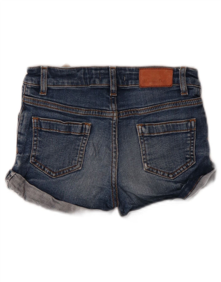 Massimo Dutti Pige Denim Shorts 5-6 År W22 Blå Bomuld