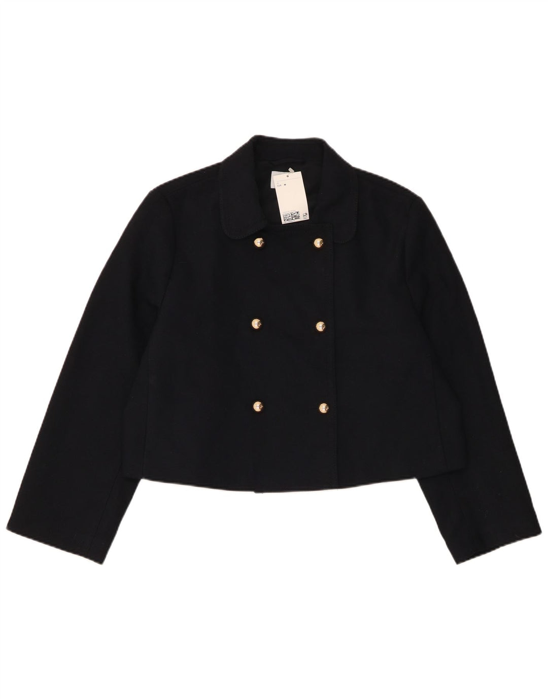 H&M Dame Dobbeltradet Oversized Blazer Jacket UK 14 Medium Navy Blue