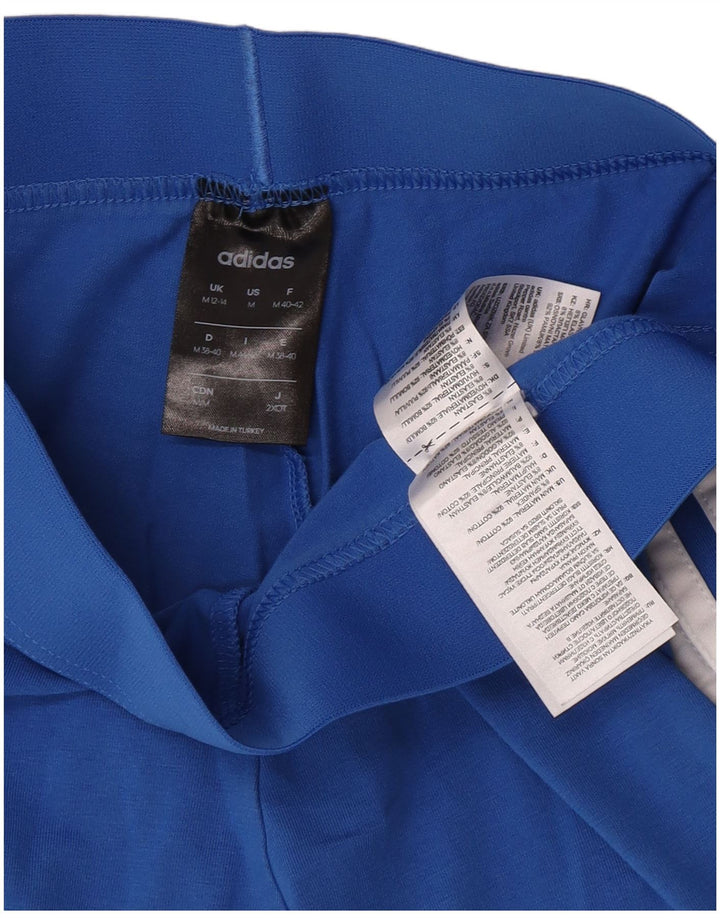 Adidas Dame Leggings UK 12/14 Medium Blue Bomuld