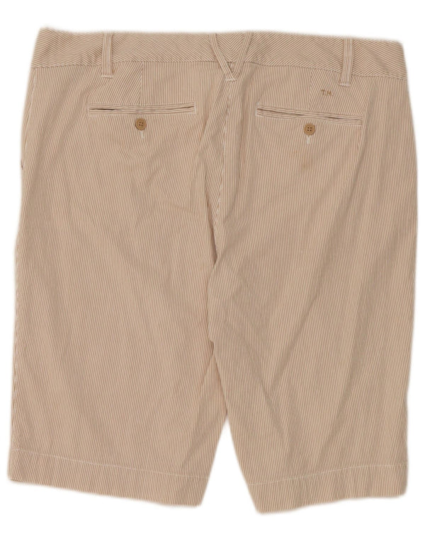 Tommy Hilfiger chinoshorts til kvinder US 14 XL W36 Beige nålestribet bomuld
