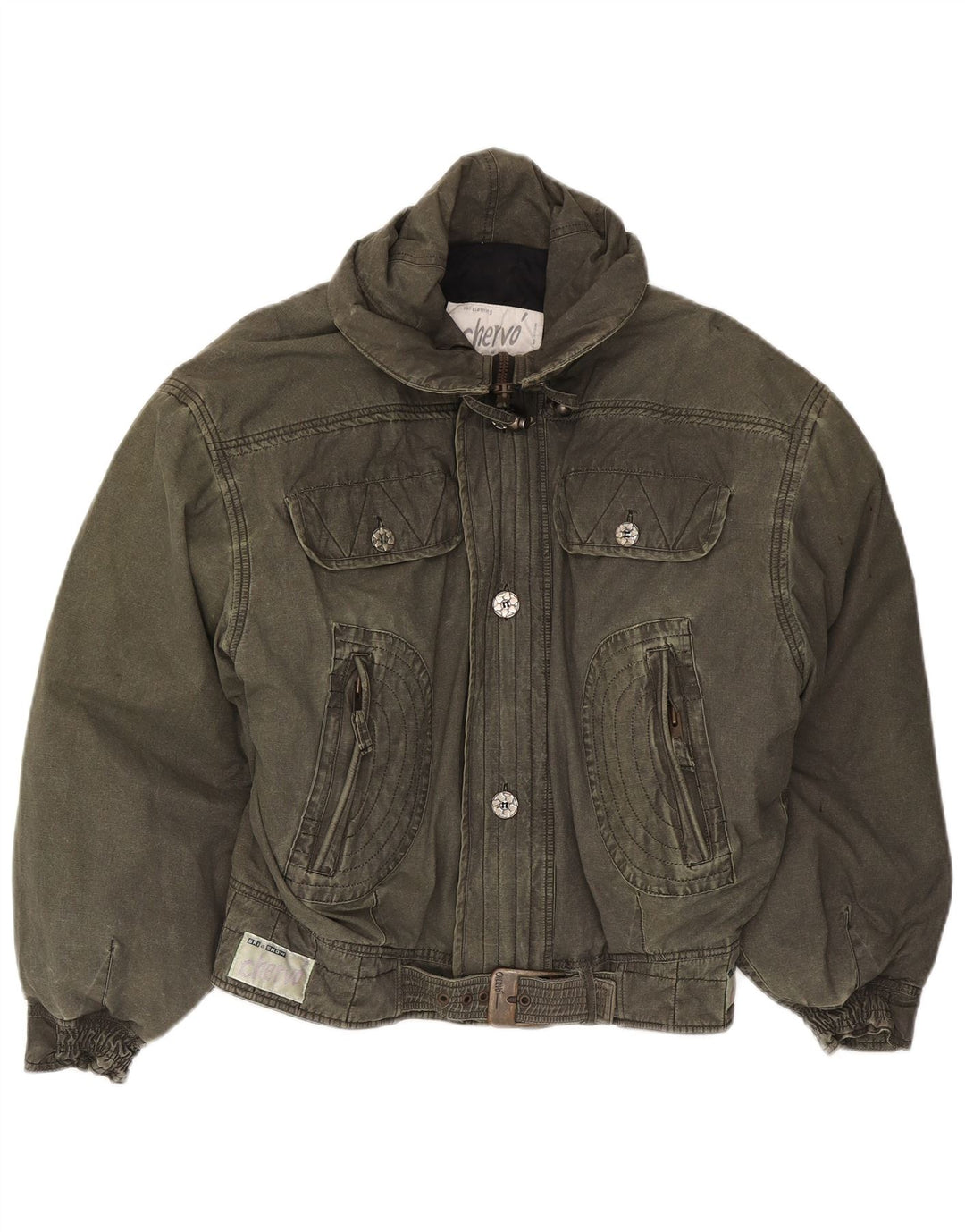 Chervo Herre Skijakke UK 44 2XL Khaki Bomuld