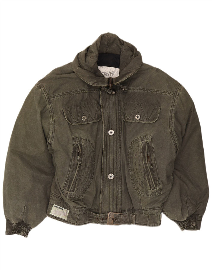 Chervo Herre Skijakke UK 44 2XL Khaki Bomuld