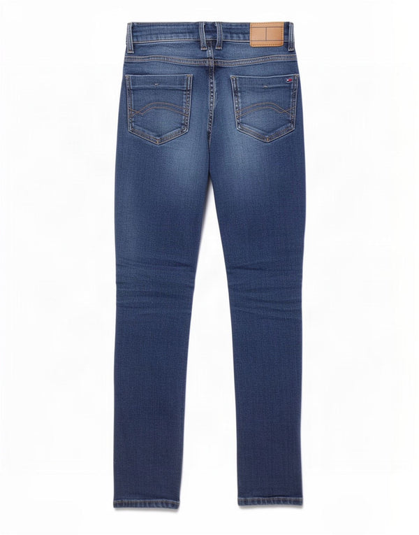 Tommy Hilfiger Boys Distressed Slim Jeans 9-10 år W24 L25 Blue Cotton