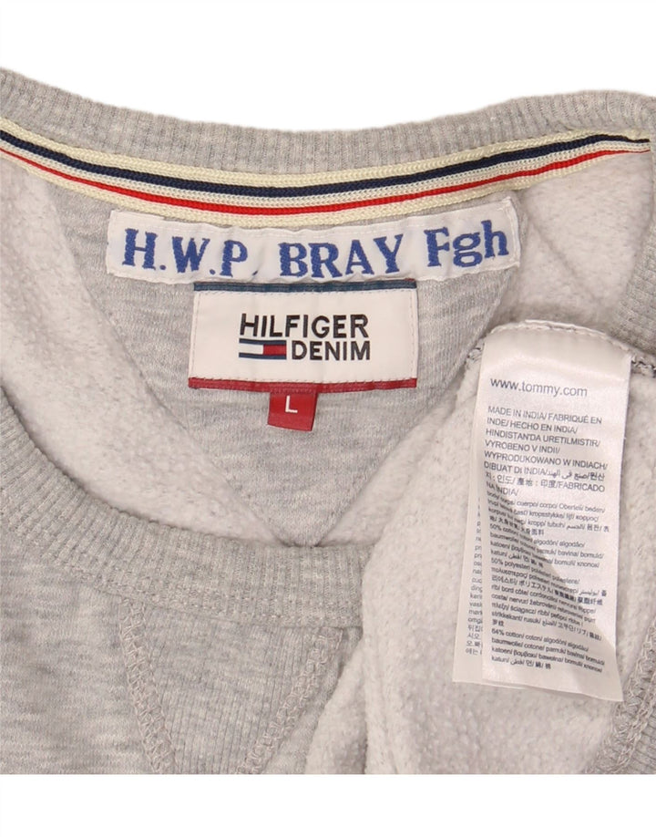 Tommy Hilfiger Herre Grafisk Sweatshirt Jumper Stor Grå Bomuld