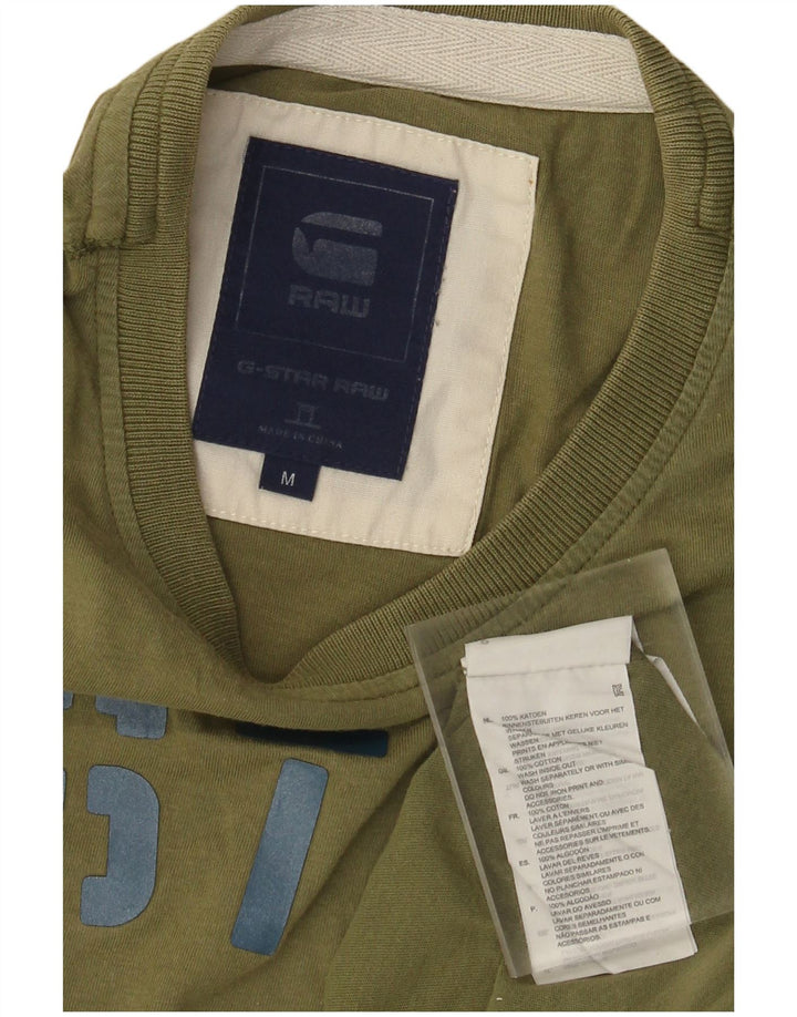 G-Star Herre grafisk T-shirt Top Medium Khaki Bomuld