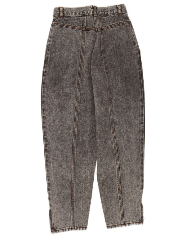 Vintage kvinders højtaljede koniske jeans EU 36 Small W26 L26 Grå