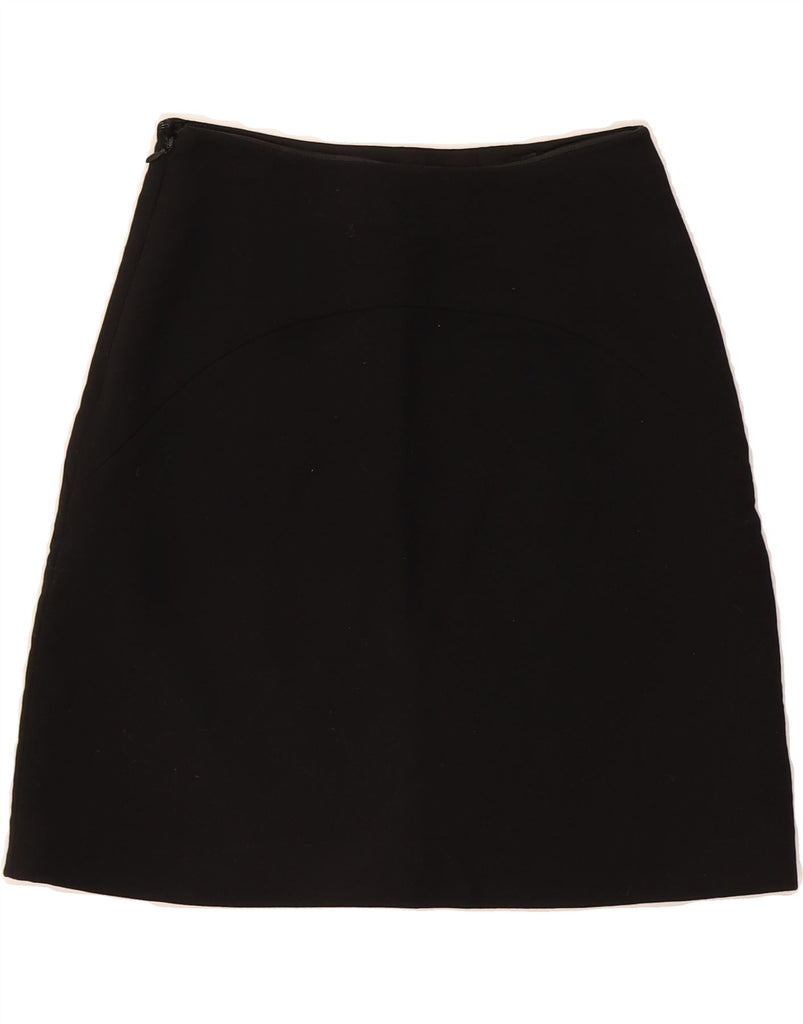PRADA Womens Midi A-Line Skirt IT 38 Small W26 Black Cotton Classic Vintage Prada and Second-Hand Prada from Messina Hembry 