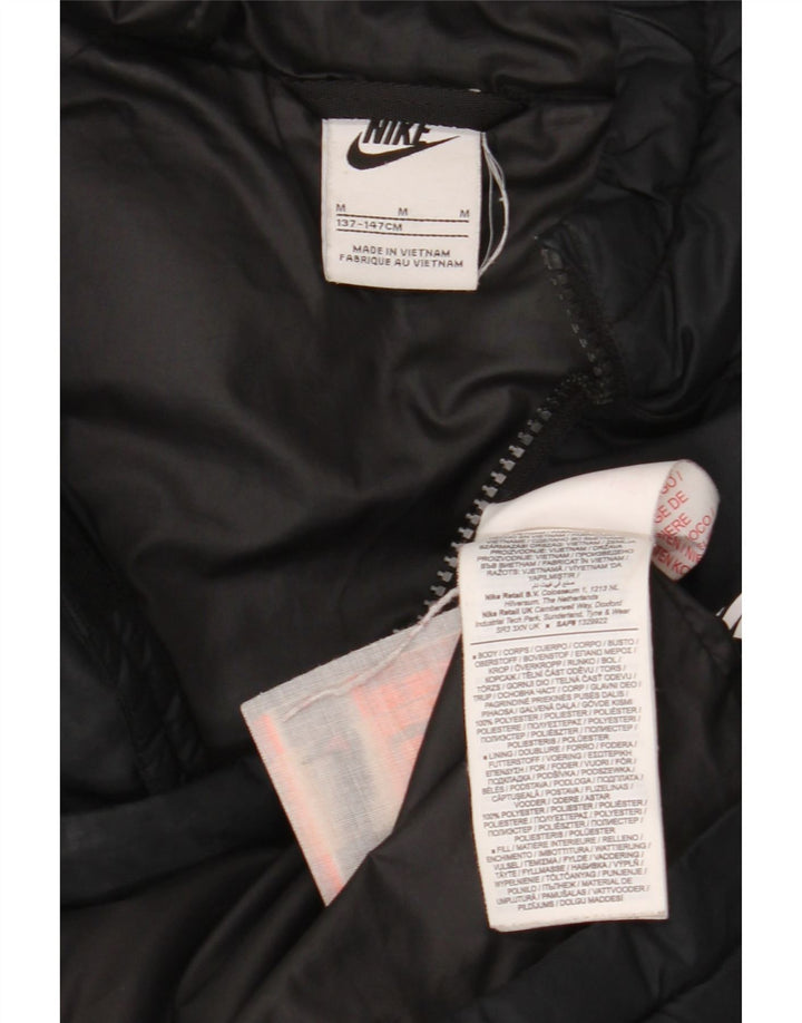Nike drenge hættepolstret jakke 10-11 år medium sort polyester