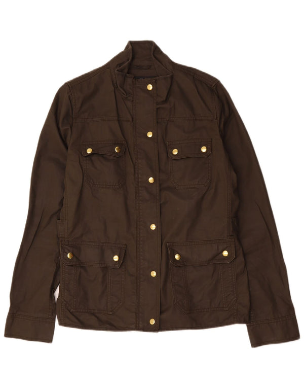 J. Crew Womens Utility Jacket UK 14 Medium Brown Bomuld
