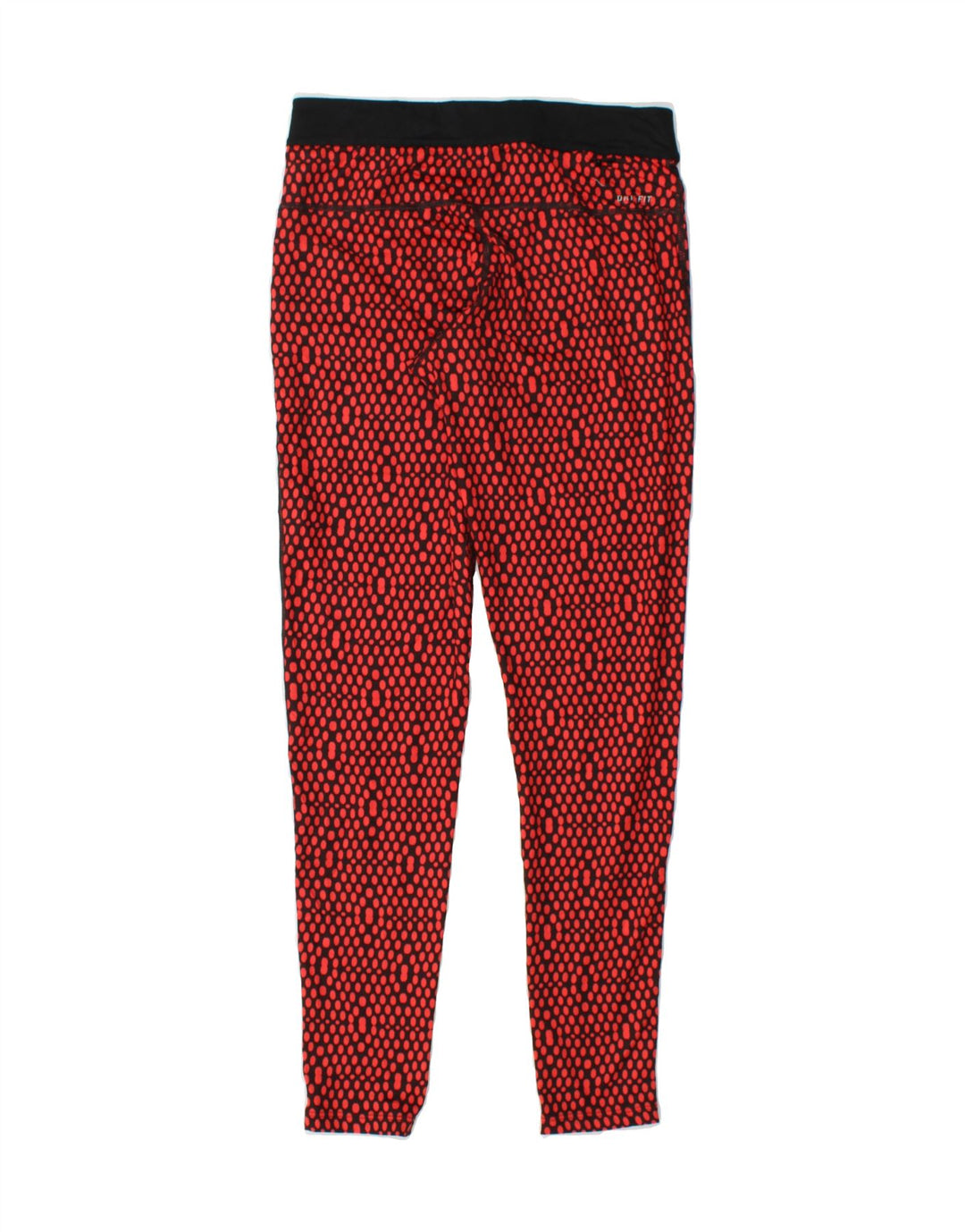 NIKE Womens Dri Fit Leggings UK 10 Small  Red Spotted Polyester Vintage Nike and Second-Hand Nike from Messina Hembry 