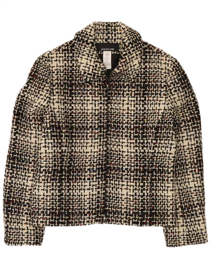 Jones New York Dame Blazer Jacket UK 12 Medium Flerfarvet Geometrisk