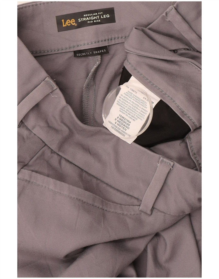 LEE Dame mellemhøjde Regular Fit Casual Bukser US 8 Medium W30 L30 Grå