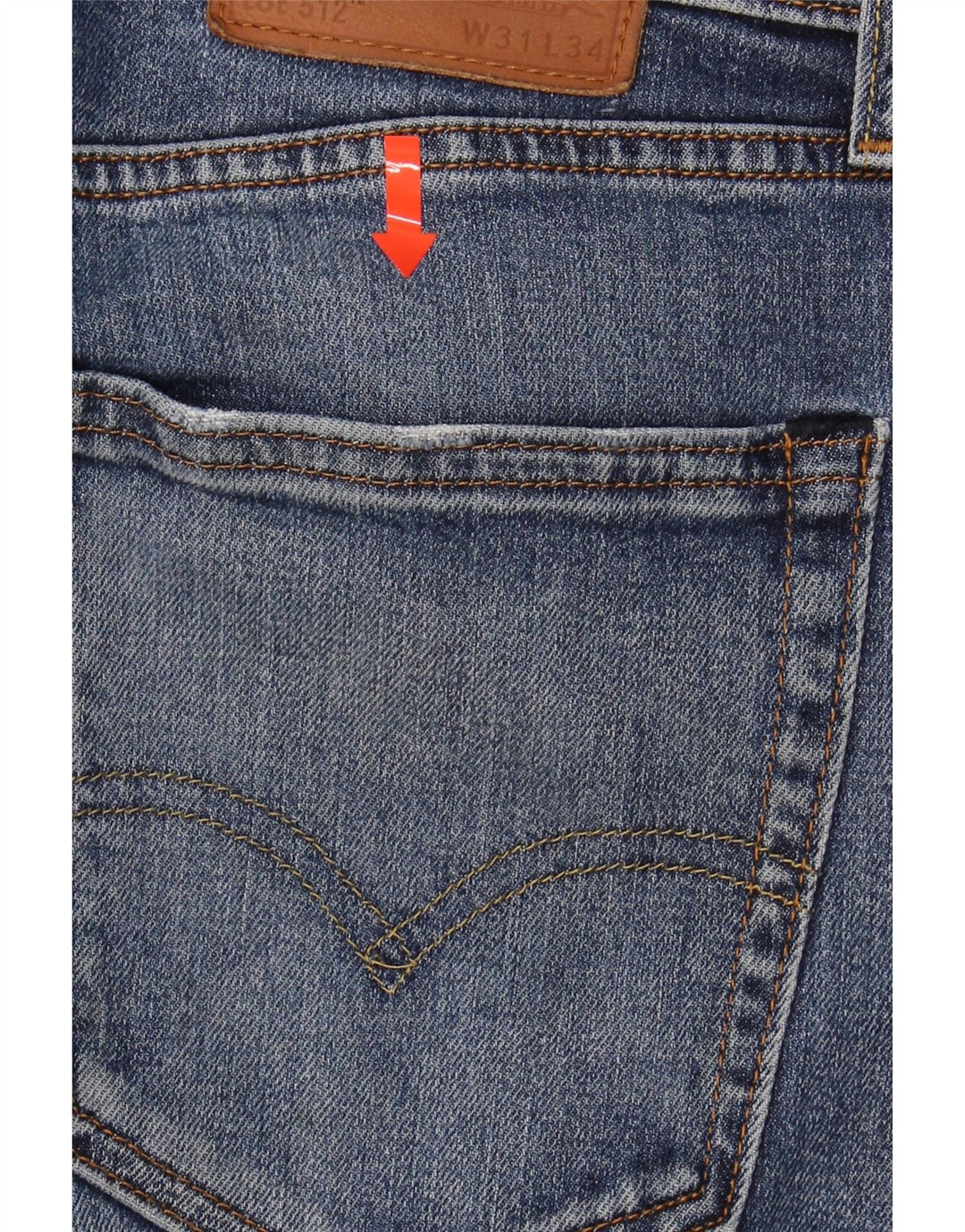 LEVI'S Mens 512 Slim Tapered Jeans W31 L34 Blue Cotton Vintage Levi's and Second-Hand Levi's from Messina Hembry 