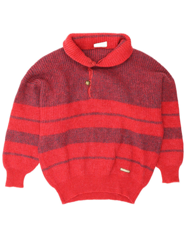 AUSTRALIAN L'ALPINA Herre polo-hals sweater IT 52 Stor rød stribet