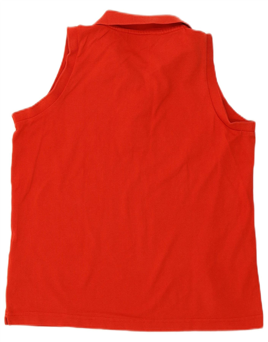 KAPPA ærmeløs poloshirt til kvinder UK 14 Medium rød bomuld