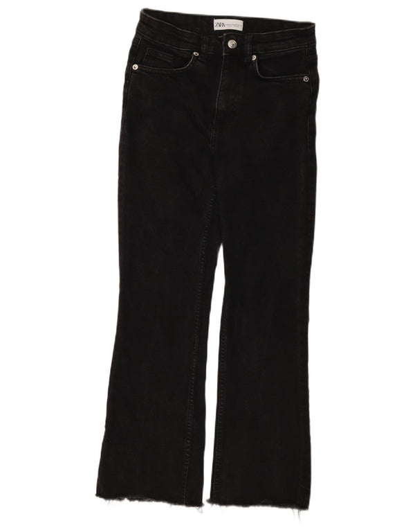 Zara Dame Bootcut Jeans EU 36 XS W26 L25 Sort
