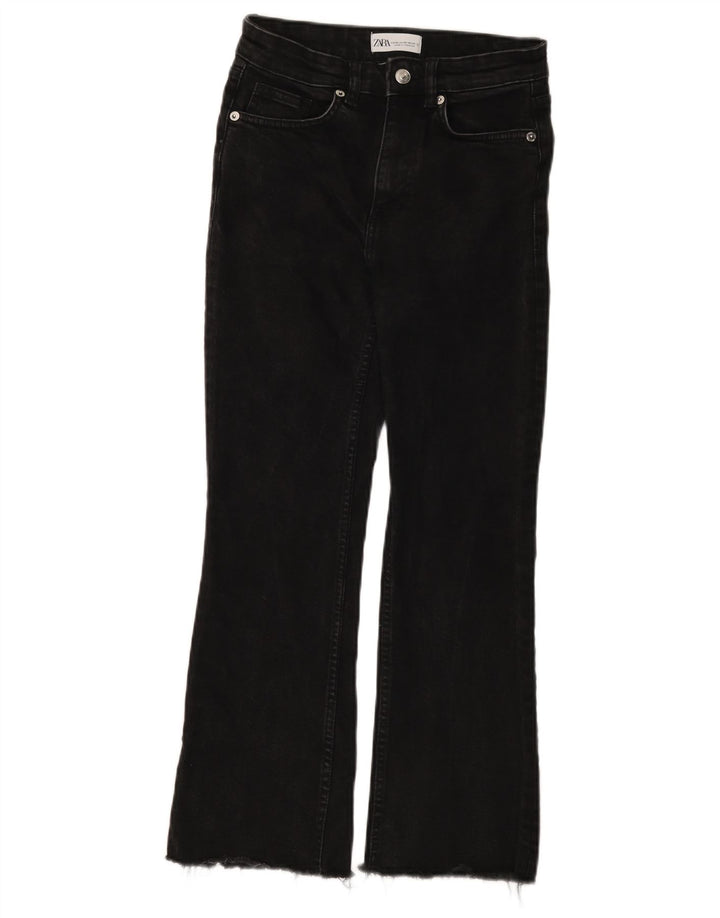 Zara Dame Bootcut Jeans EU 36 XS W26 L25 Sort