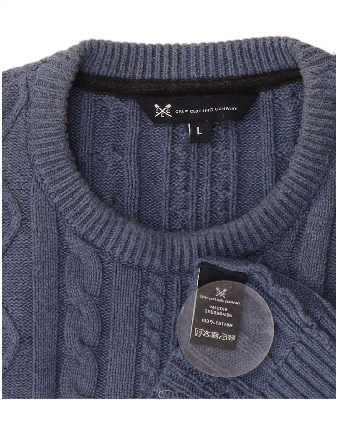 Crew Tøj Herre Crew Neck Jumper Sweater Stor Blå Bomuld
