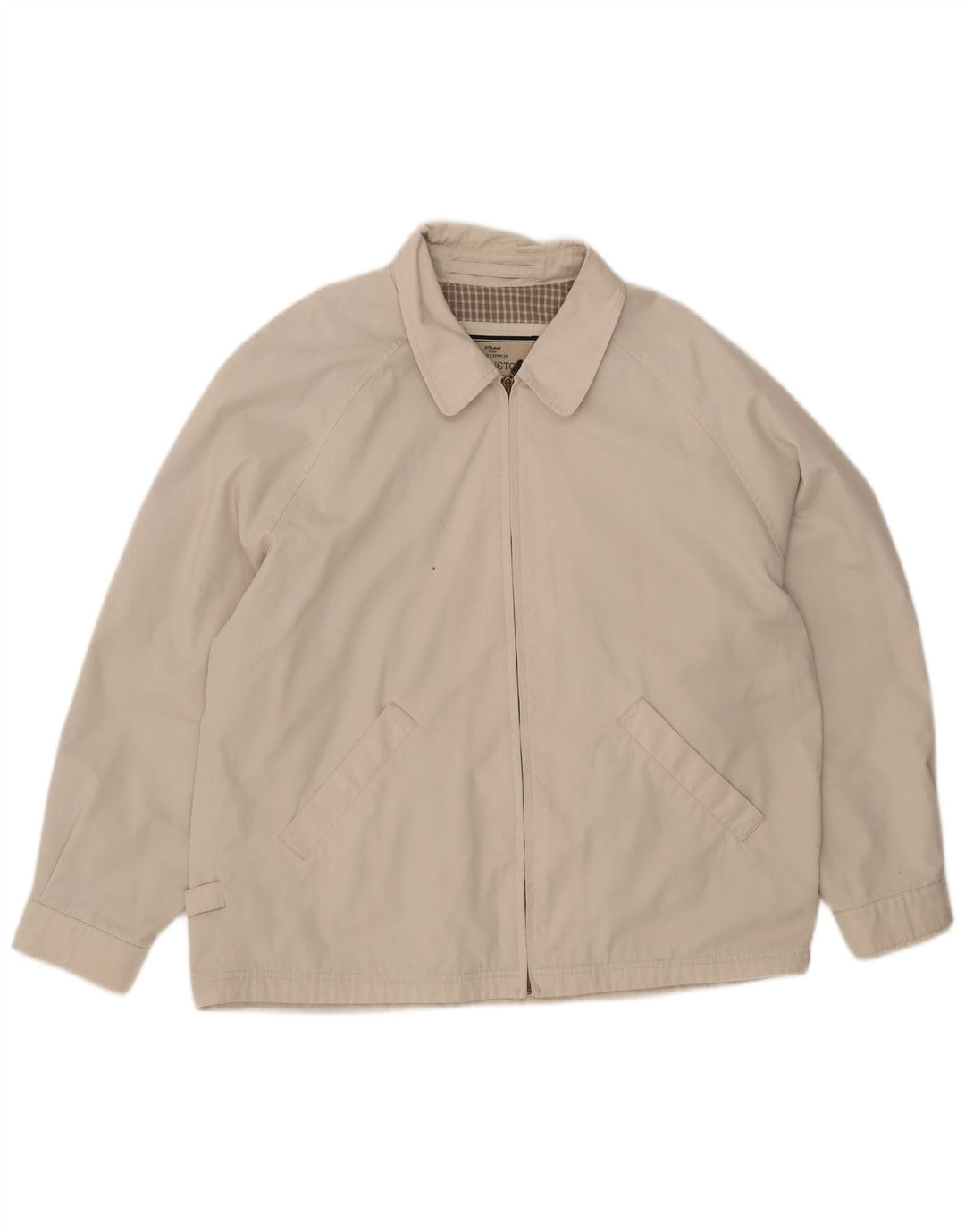 Marks & Spencer Herre Bomber Jacket UK 40 Stor Beige Bomuld