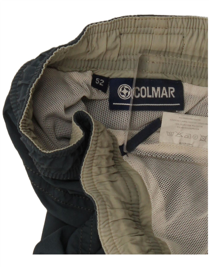 COLMAR Mens Graphic Swimming Shorts EU 52 Large W32  Navy Blue Polyamide Vintage Colmar and Second-Hand Colmar from Messina Hembry 