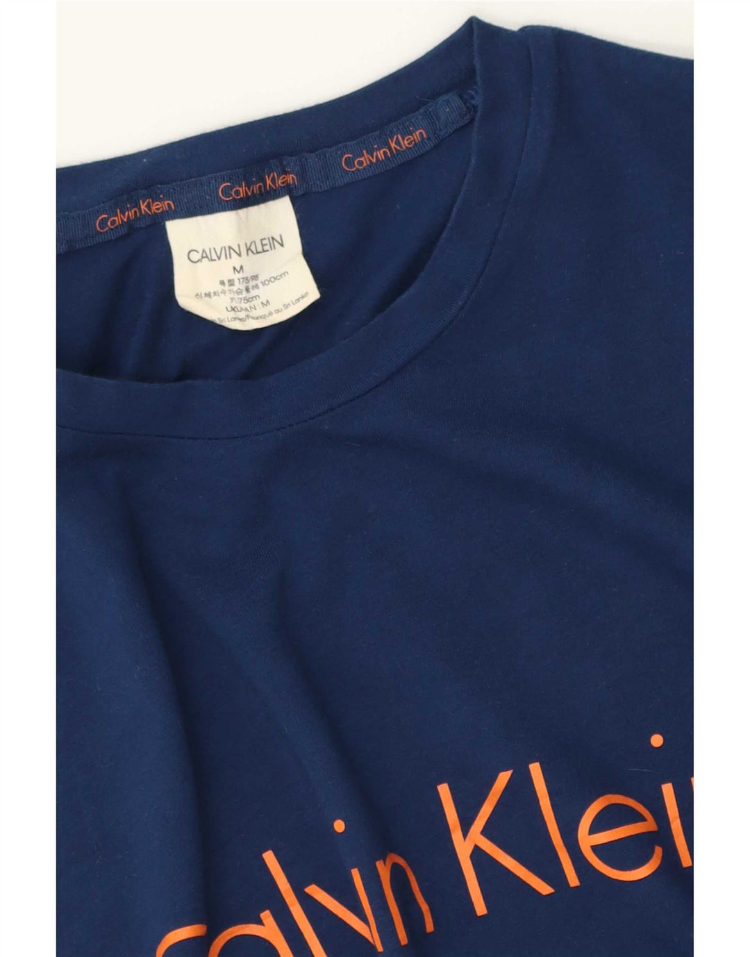 Calvin Klein Herre grafisk T-shirt Top Medium Blue