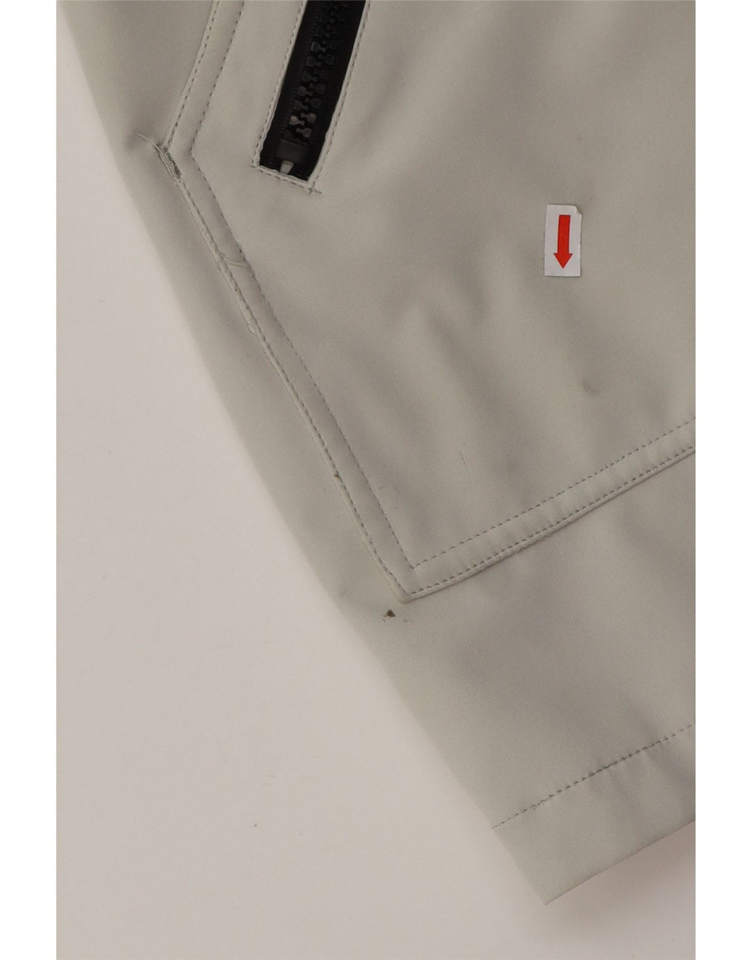 CALVIN KLEIN vindjakke med hætte til kvinder UK 16 Stor grå polyester