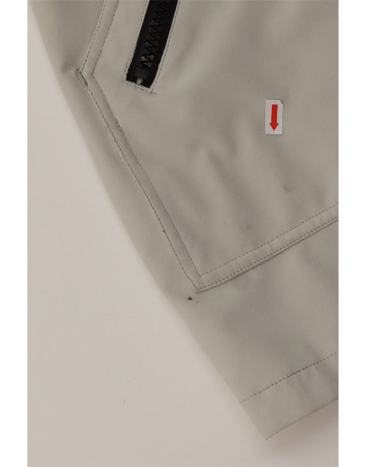 CALVIN KLEIN vindjakke med hætte til kvinder UK 16 Stor grå polyester