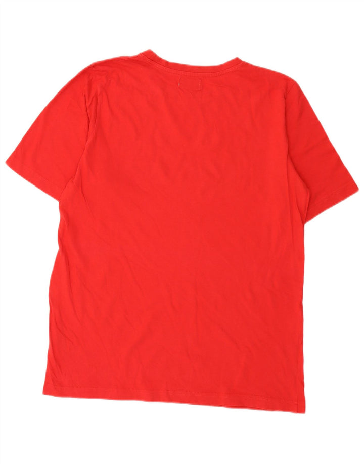Kappa Herre grafisk T-shirt Top Medium Rød Bomuld