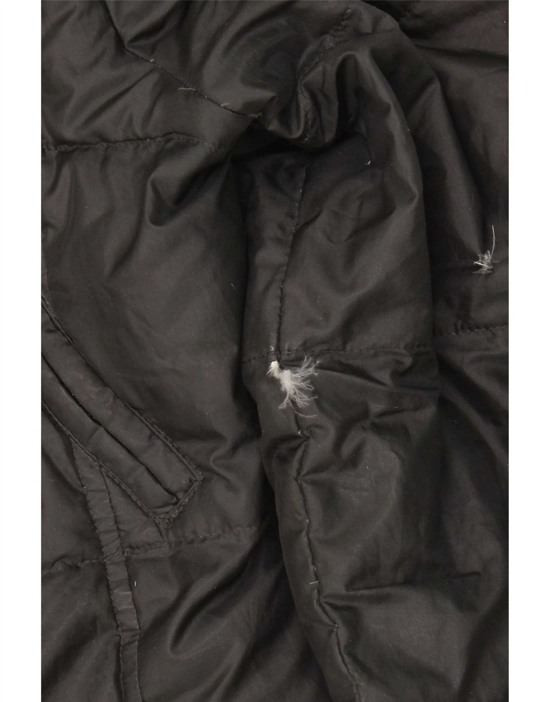 Replay Dame Hooded Padded Coat UK 14 Large Black Polyester