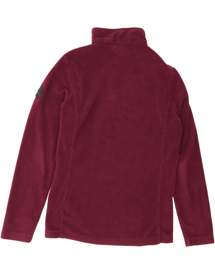 TOG 24 Womens Zip Neck Fleece Jumper UK 12 Medium Burgundy Polyester Vintage Tog 24 and Second-Hand Tog 24 from Messina Hembry 