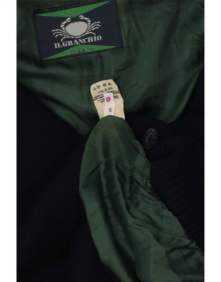 Il Granchio Herre Cardigan Sweater XL Marineblå Uld