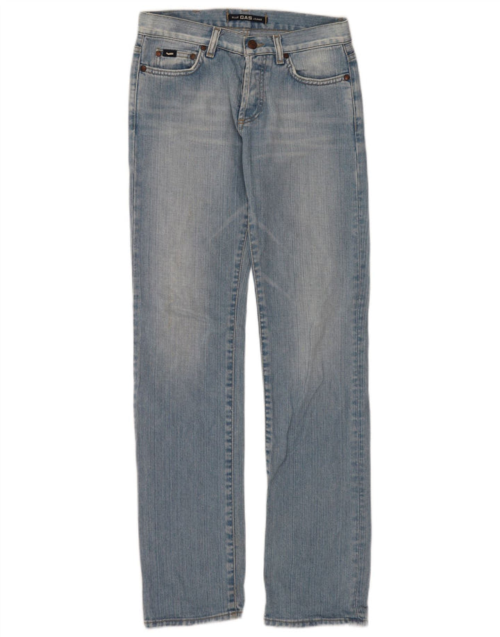 Gas Straight Jeans til kvinder W27 L32 Blå Bomuld